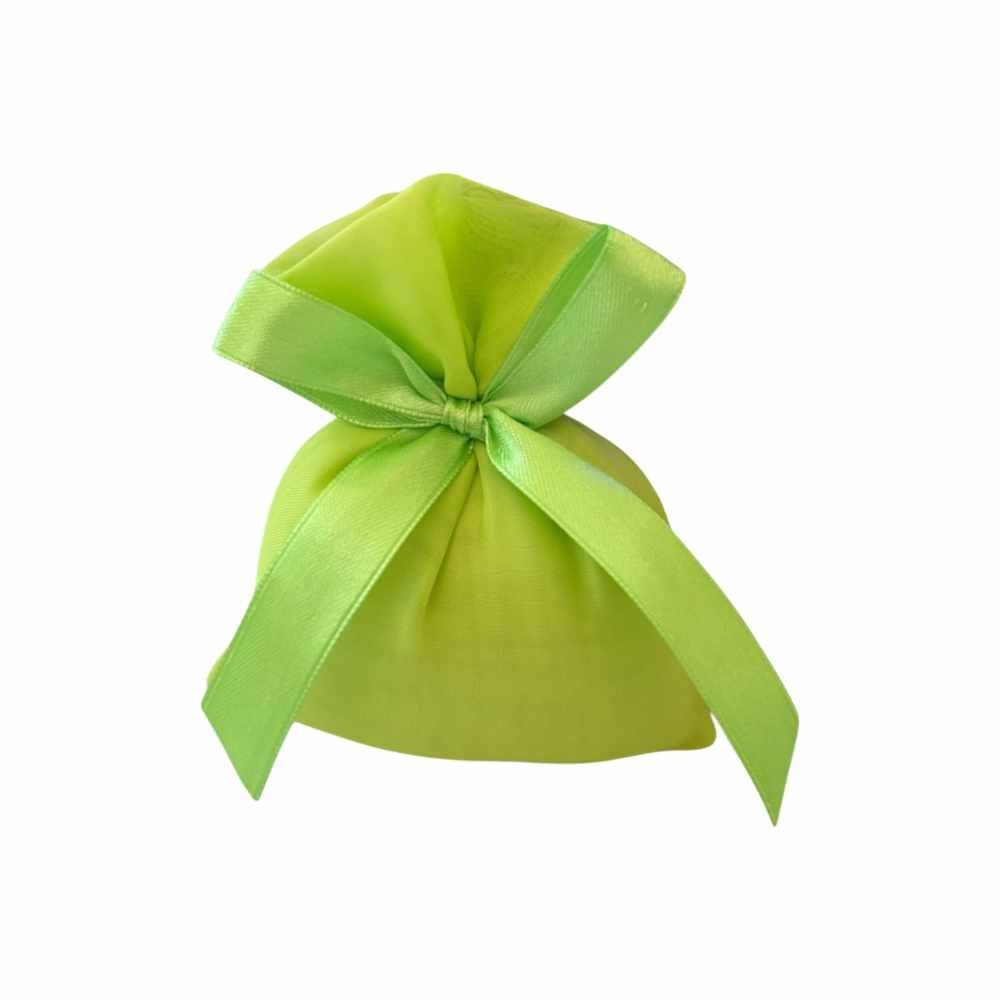 Sacchetto portaconfetti Chiffon Verde acido Made in Italy "Joel"