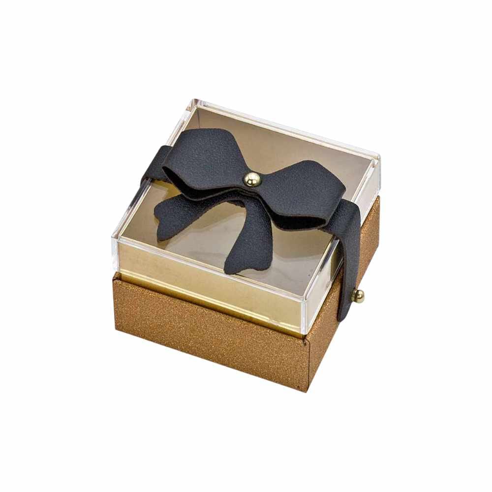 Bomboniera scatola cartone plexi champagne