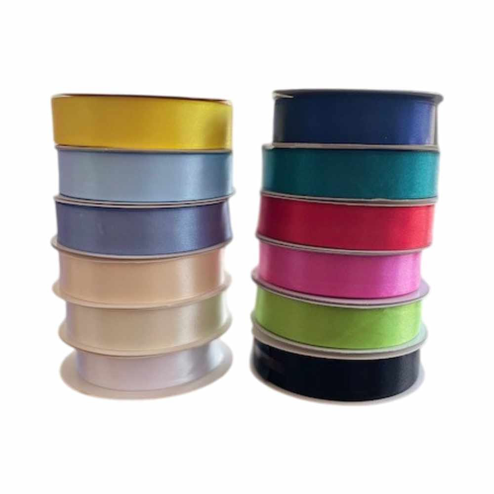 Nastro doppio raso altezza 25mm ideale per sacchetti, scatole e articoli da regalo