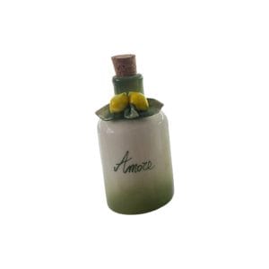 Bomboniera Oliera Ceramica Decoro Limoni 250ml