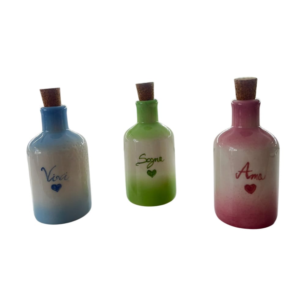 Bomboniera oliera con frase 250ml misure H 13,5 diam 6,5