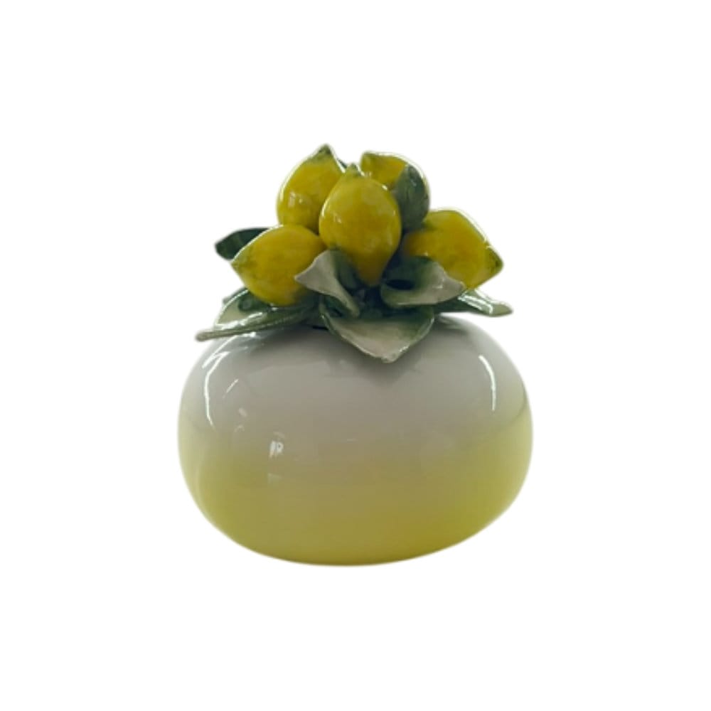 Sfera con limoni in porcellana misure h12 diam 9