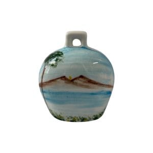 Bomboniera Campanella Decoro Napoli in Porcellana Grande