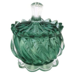 Bomboniera Scatola in Vetro stilizzato Grande con Coperchio