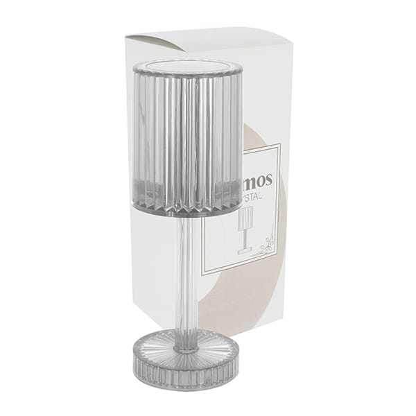 Lampada da tavolo Crystal acrilico c/controllo touch e usb 12x25 trasparente