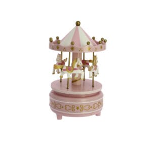 Carillon Giostrina Carosello rosa 11×18 con scatola