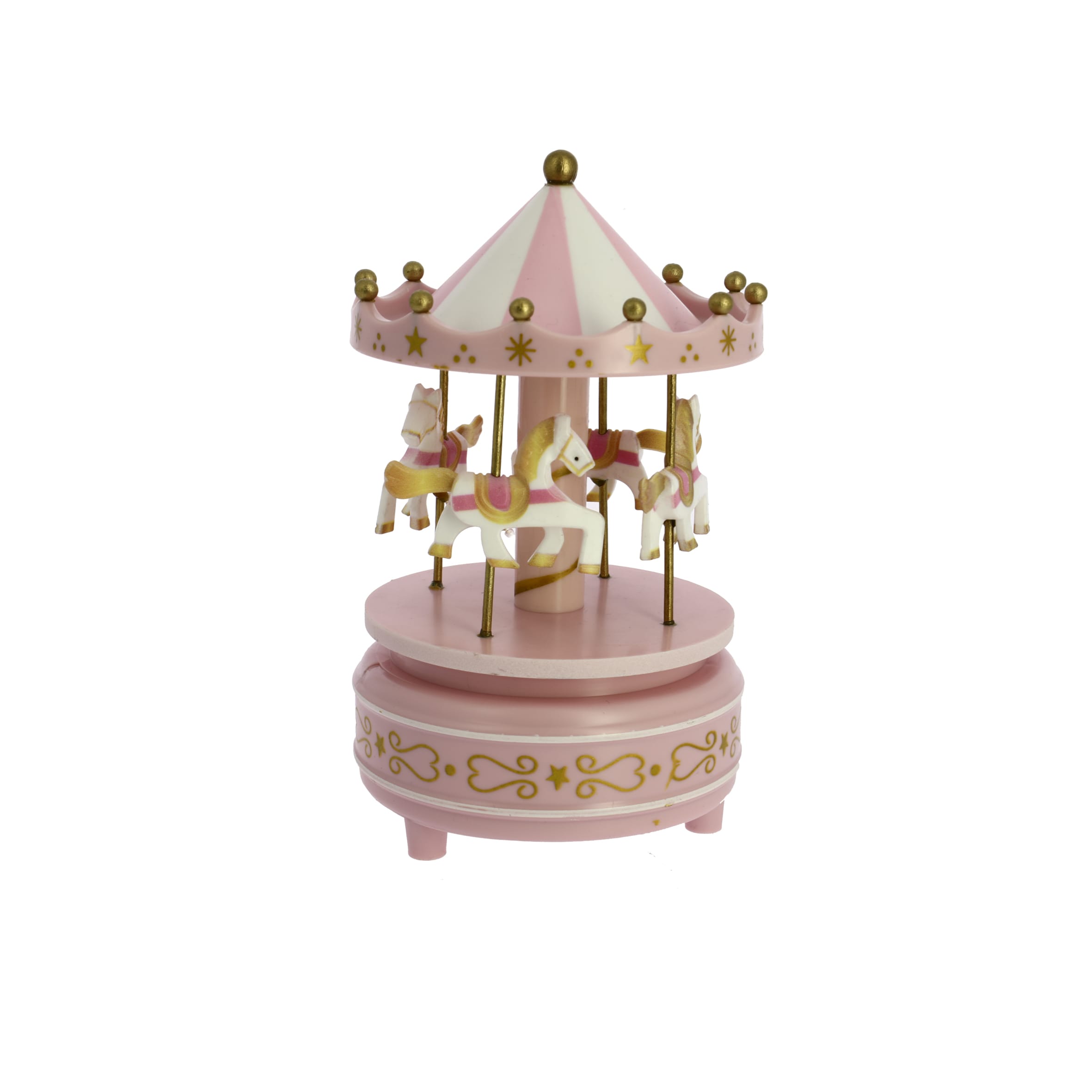 Carillon Giostrina Carosello rosa 11x18 con scatola