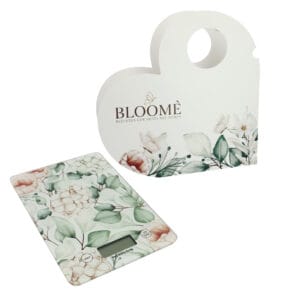 Bilancia rettangolare vetro 15×22 con astuccio Botanic