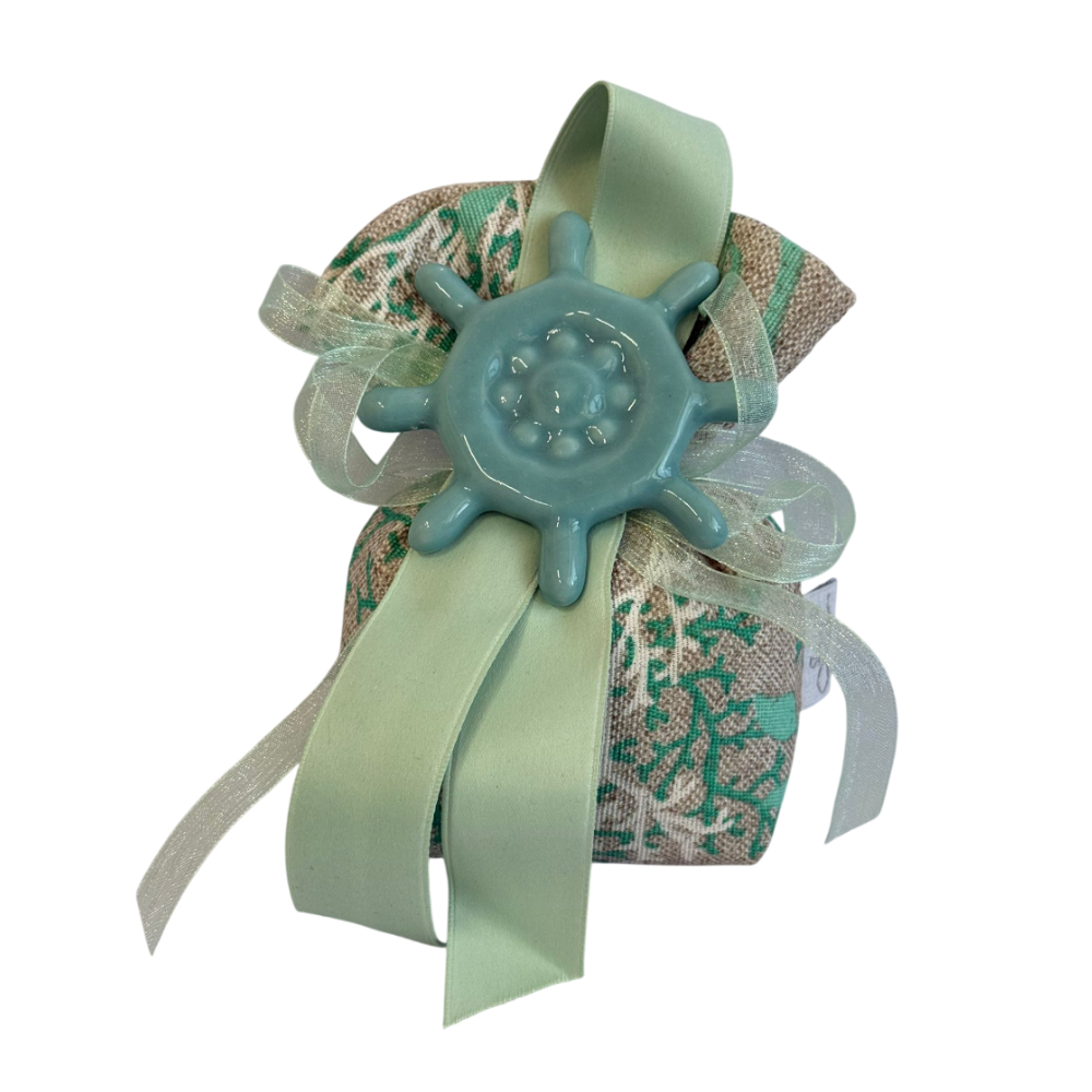 Sacchetto Tema mare con ceramica timone